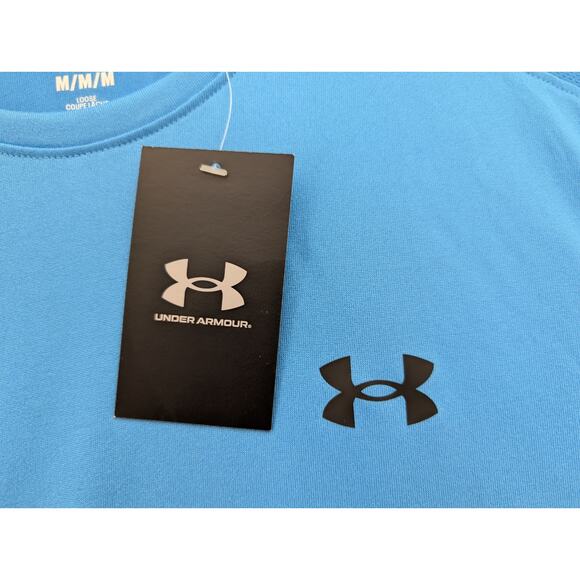 NWT Under Armour UA Tech Breeze Men's Short Sleeve in Blue size Medium - Picture 2 of 5